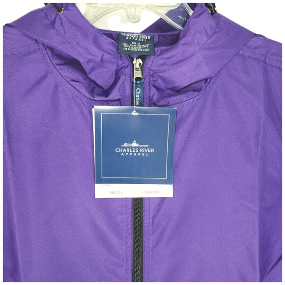 CHARLES RIVER-Jacket-MEDIUM- Men/Women-Wind/Rain-PURPLE-NWT-Unisex - Picture 5 of 14